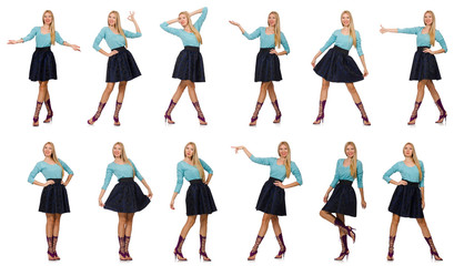 Obraz premium Composite photo of woman in various poses