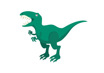 Cartoon character Tyrannosaurus rex. T-rex vector. Dinosaur on a white background