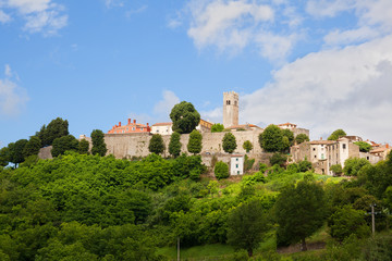 Fototapeta na wymiar town of Motovun is famous with truffles growing on the hillsides. Istria, Croatia.