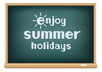 Obraz premium blackboard enjoy summer holidays