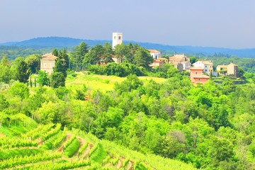 Village Oprtalj in Istria, Croatia