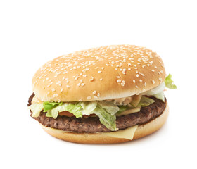 Fresh hamburger isolated