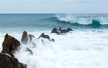 Beach Azkorri or Gorrondatxe view.