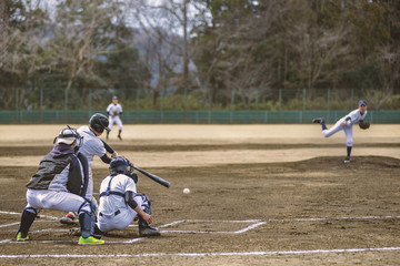 高校野球試合風景