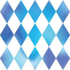 Decorative chess rhombus. Blue & White grid pattern. Seamless pattern.