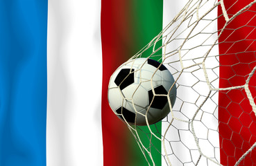  FRANCE and Italy soccer balls.
