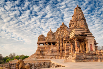 Fototapeta na wymiar Kandariya Mahadeva Temple, Khajuraho, India-UNESCO world heritage site