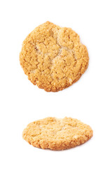 Oatmeal cookie isolated