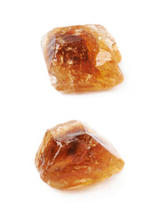 Single rock sugar crystal isolated