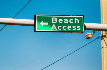 Beach Access street sign
