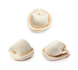 Single frozen dumpling isolated