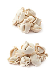 Pile of frozen dumplings