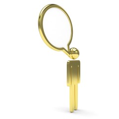 3d man with talk bubbles isolated over a white background. 3d rendering.