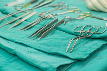 surgical equipment in operation room