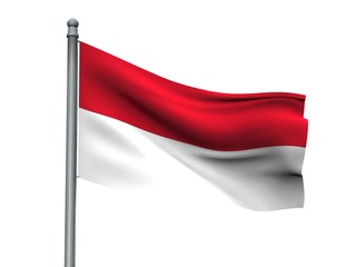 Fototapeta na wymiar Nation flag on white background 3d rendering
