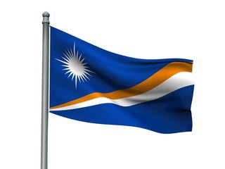 Nation flag on white background 3d rendering