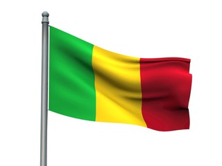 Nation flag on white background 3d rendering