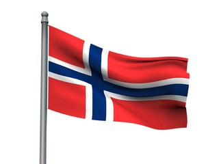 Nation flag on white background 3d rendering