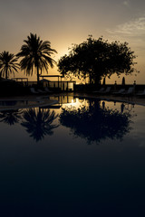 reflections at sunset