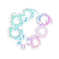 Week days background. Typographic design template in vector.