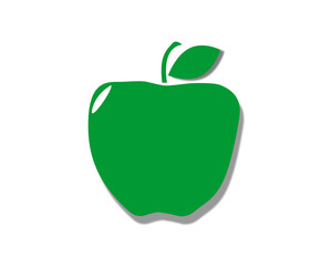 Flat green apple