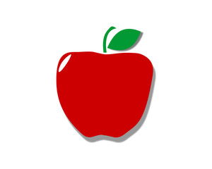 Flat red apple