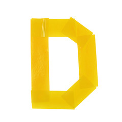 Letter D symbol made of insulating tape