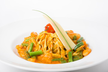 Gnocchi and tagliatelle pasta