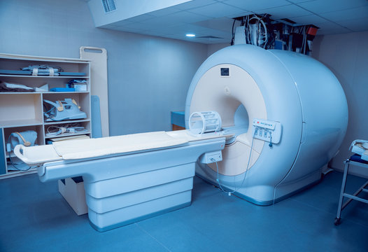 Medical equipment. MRI room in hospital.