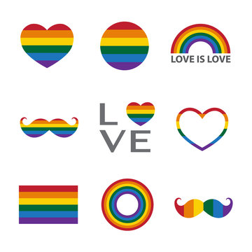 Rainbow icon,LGBT support symbol