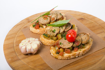Italian sandwich. Bruschetta