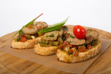 Italian sandwich. Bruschetta