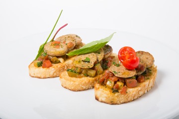 Italian sandwich. Bruschetta