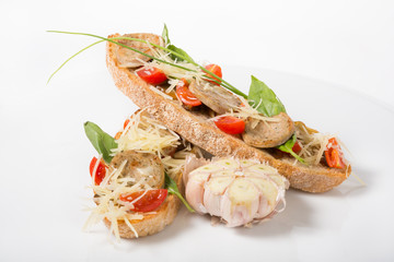 Bruschetta. Italian sandwich
