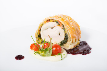 Baked meat roll