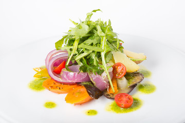 Arugula salad on a plate