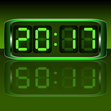 Digital Clock . Digital Uhr Nummer