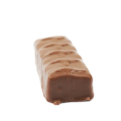Caramel chocolate bar isolated