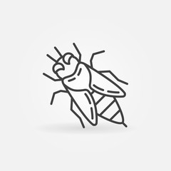 Honey bee linear icon