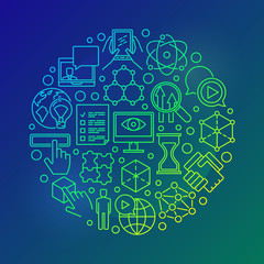 Innovation bright round illustration