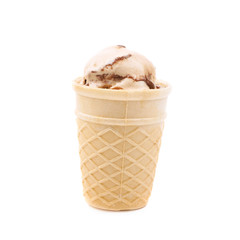 Wafer style waffle cone isolated