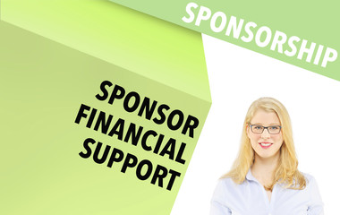 Businesswoman and sponsorship word cloud