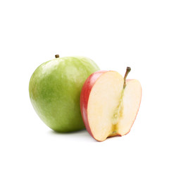 Red and green apples composition