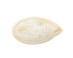 Pumpkin seed close-up isolated