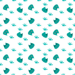  Seamless pattern with cats