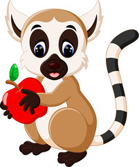 illustration of cute lemur cartoon © hermandesign2015