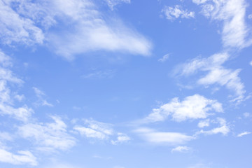 clouds in the blue sky background