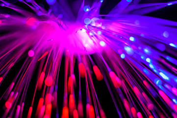 abstraction of light fiber optic wire