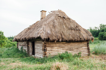 Old wooden house in mountain - Ukraine