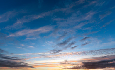 Sky sunset background.